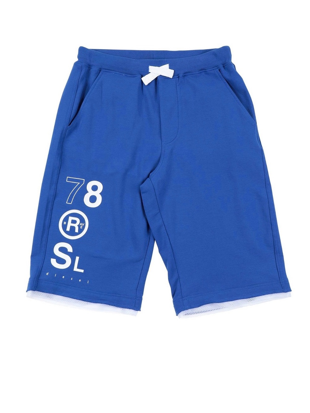 Diesel Royal Blue Graphic Drawstring Kids Shorts BOYS 12 years